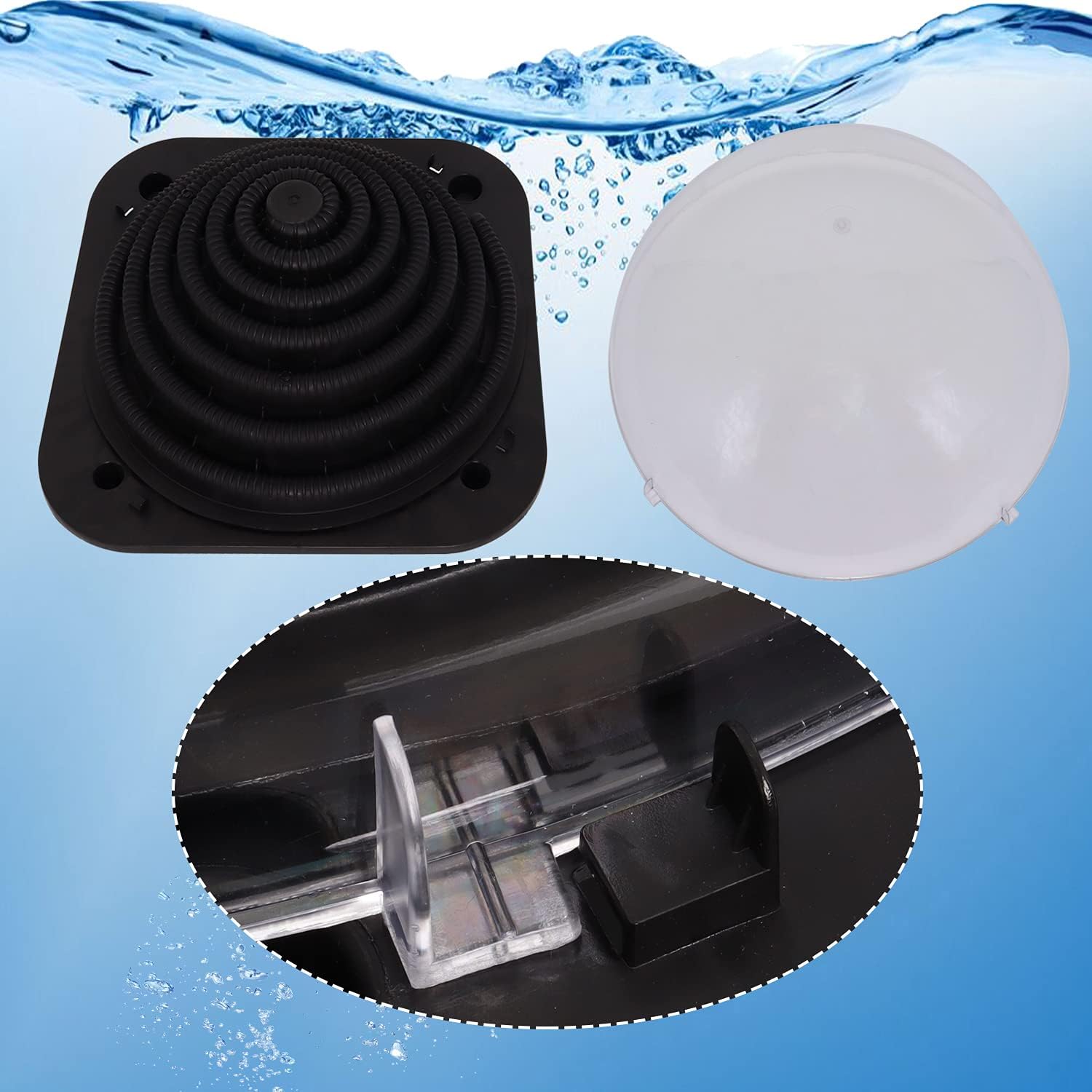 Pool Solar Water Heater for Above-Ground Inground Swimming Pools Single Unit Solar with 2 Sections of Hose and Stainless Steel Hose Clamps Sunheater Solar Pool Heater : Patio, Lawn & Garden