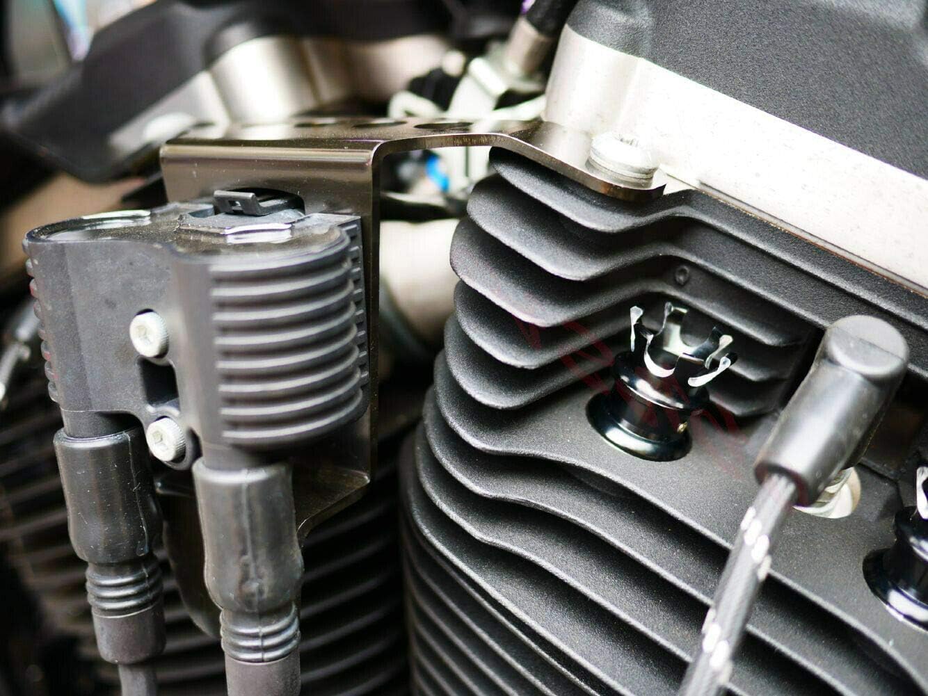 4pcs Motorcycle CNC Aluminum Crown Engine Screw Cap Covers Replacement for Harley Sportster XL883 Softail Dyna