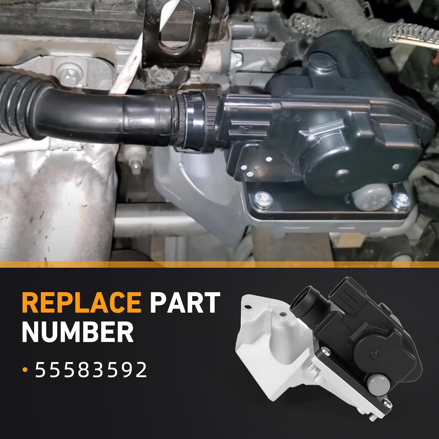 55583592 Secondary Air Injection Check Valve Compatible with Chevy Cruze 2013-2015, Cruze Limited 2016, Sonic 2013-2018, 1.8L 1.4L Air Pump Check Control Valve