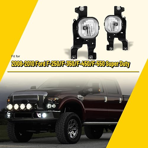 Miniatura 2 de Luces antiniebla para Ford F-250 F-350 F-450 F-550 F-550 F250 F250 F350 F450 F550 Super Duty Lámparas antiniebla con bombillas H10 12V 42W incluye