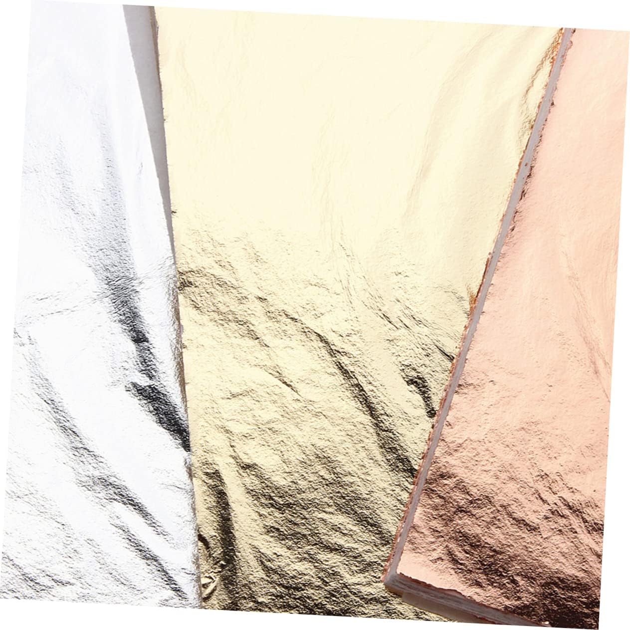 Anneome Sheet for Art 300pcs Square Metal Foil Paper Imitation Gilding Imitation for DIY Decor