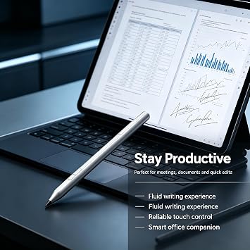 Rechargeable MPP 2.0 Tilt Pen for HP Compatible with HP Omnibook X Flip/Envy X360/Pavilion X360/Specter X360,MPP 2.0 Tilt Pen with Sensitivity Palm Rejection (3J122AA)