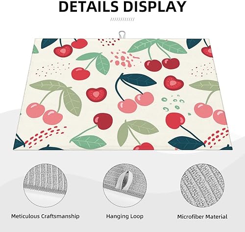 Vista 17 de Tapetes grandes de secado de platos para encimera de cocina, tapete de secado de cocina de microfibra, almohadilla de drenaje XL, tapete absorbente