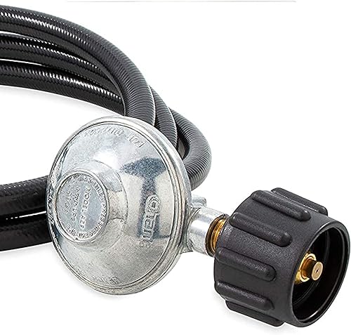 Vista 11 de Camco Low Pressure Gas Regulator Rated at 70,000 BTUs Per Hour Includes 8-Foot Hose Great for Camping, RVing, Grilling, and More (57704)