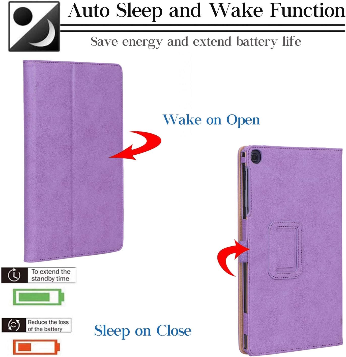 Crаzу Dеаlѕ Galaxy Tab A 10.1 Inch 2019 Case, SM-T510/SM-T515, Cookk PU Leather Skinshell [Full Protection] [Hand Strap] [Card Slots] Stand Smart Cover Compatible with Samsung Galaxy Tab A 10.1 2019, Purple