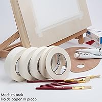 Vista 7 de MEEDEN 5 paquetes de cintas blancas para artistas, 0.2 pulgadas, 0.5 pulgadas, 0.75 pulgadas, 1.0 pulgadas, 1.4 pulgadas x 60 yardas, cinta adhesiva