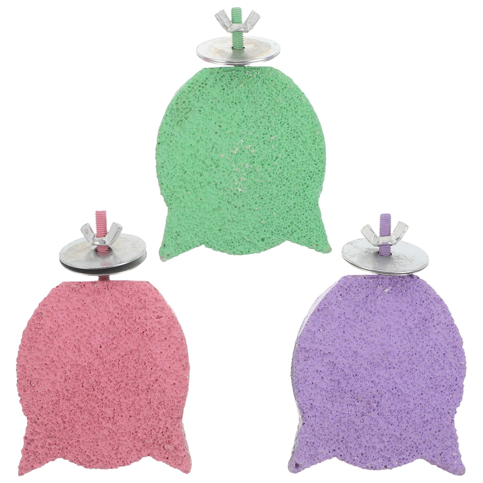 Posatoio per Pappagalli in Legno 3 Pezzi Piattaforma Colorata Supporto per Addestramento e Gioco di Masticazione Trespolo per Uccelli da Gabbia per Cura del Becco e Stimolazione