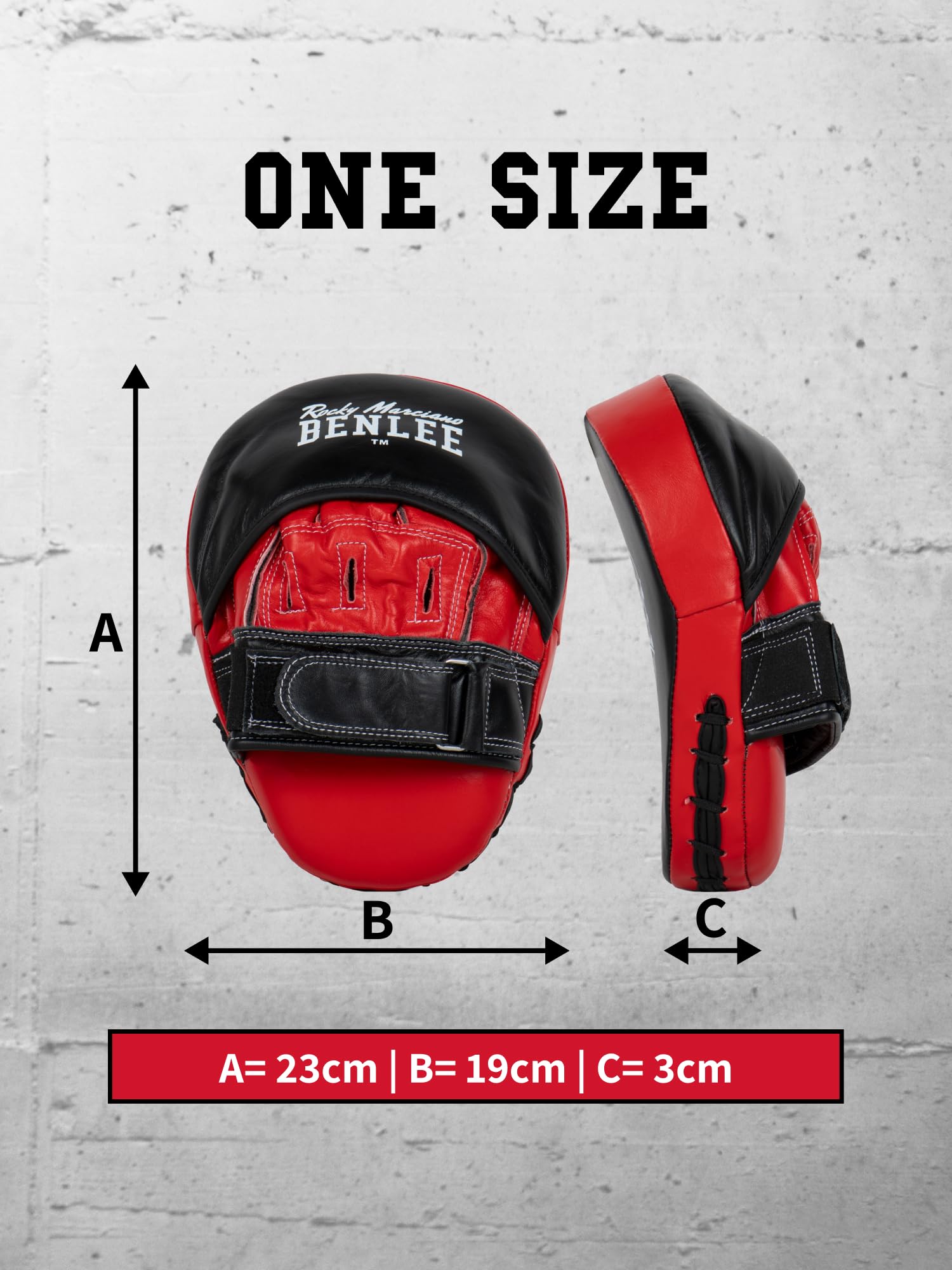 BenLee Punch Mittens Leather Tucson One Size Black/Red