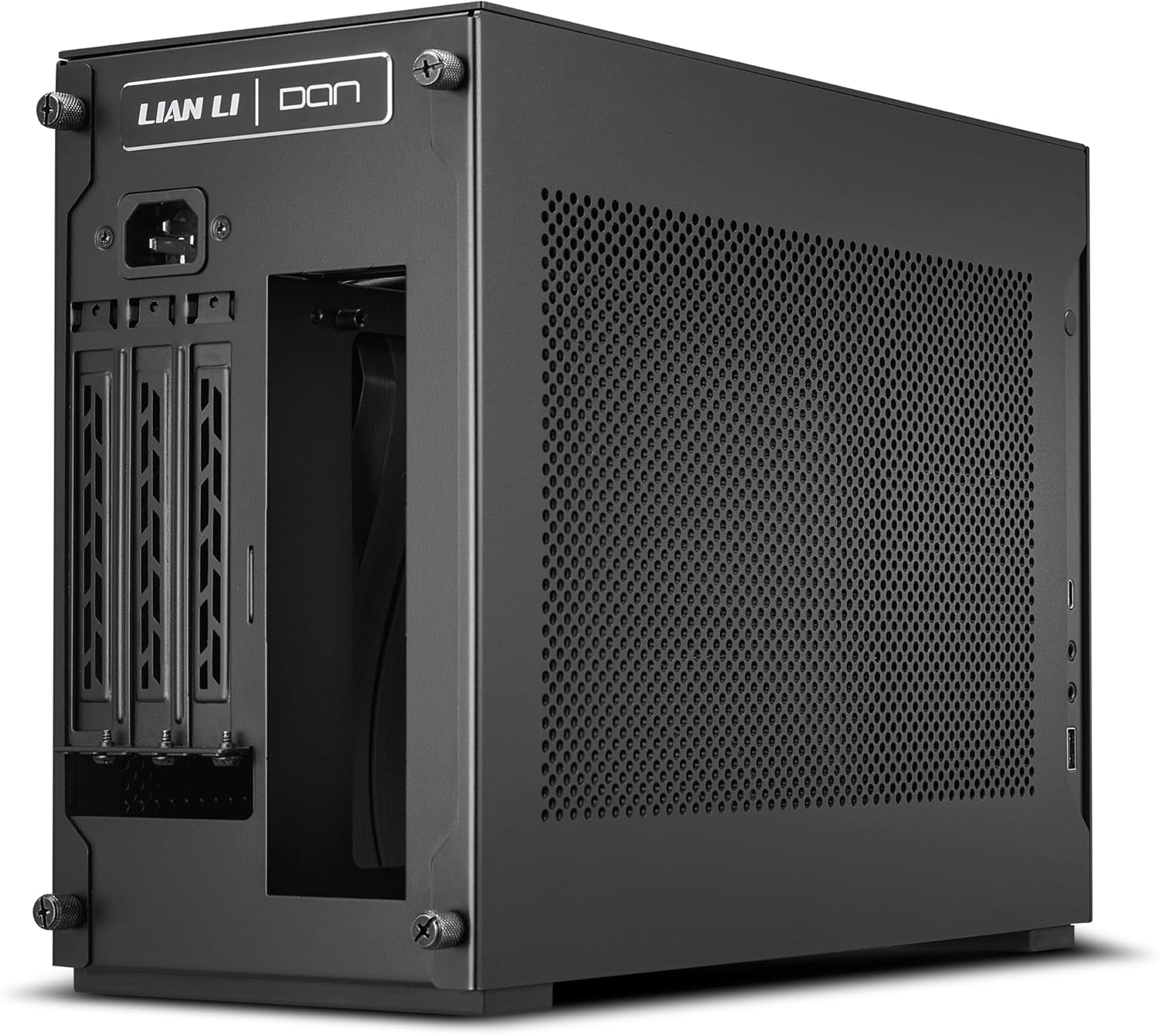 Lian Li A4-H2OX5 Mini-ITX PC Case, Triple-Slot Mount GPU, Aluminum Exterior & SPCC Steel Interior, 240mm AIO, SFX Sandwich Layout, PCIe 5.0, Supports SFX/SFX-L PSU - A4H2OX5 Black