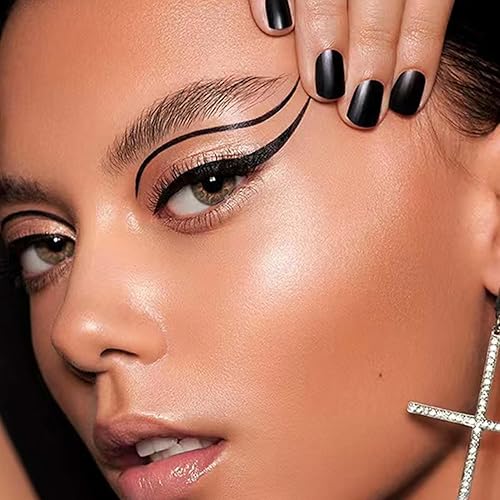 Miniatura 2 de Lápiz delineador de ojos líquido negro, resistente al agua y a las manchas, punta de pincel ultrafina, fórmula de secado rápido, larga duración,