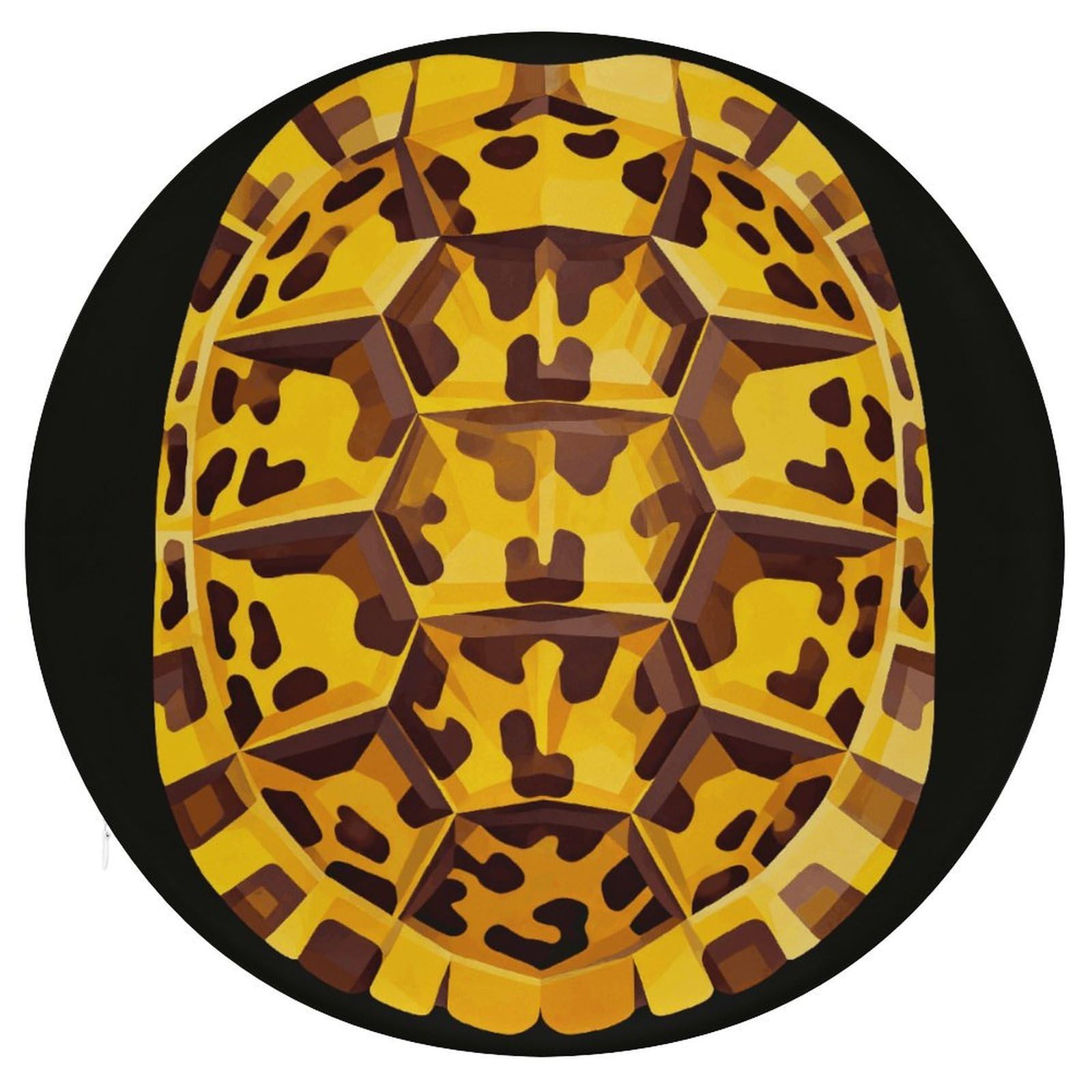 LZQPOEAS Leopard Tortoise Shell Round Chair Cushion 15 Inch, Detachable Memory Foam Seat Cushion,Circle Stool Cushion, Soft Round Chair Pad with Removable Cover