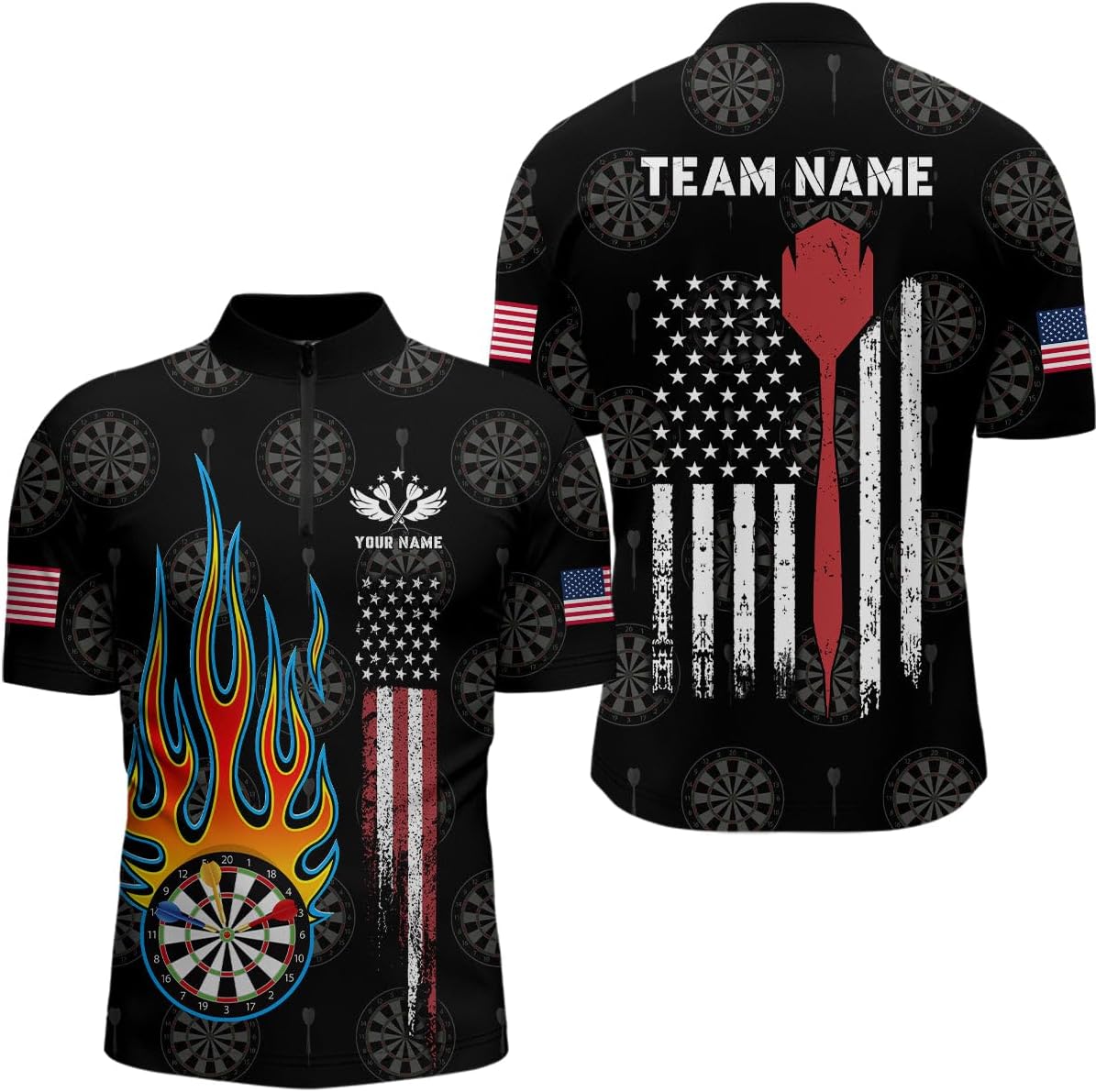 Personalized Dart Jerseys for Men, Dart Shirts for Men, Dart Shirts, Personalized Thunder Lightning Yellow