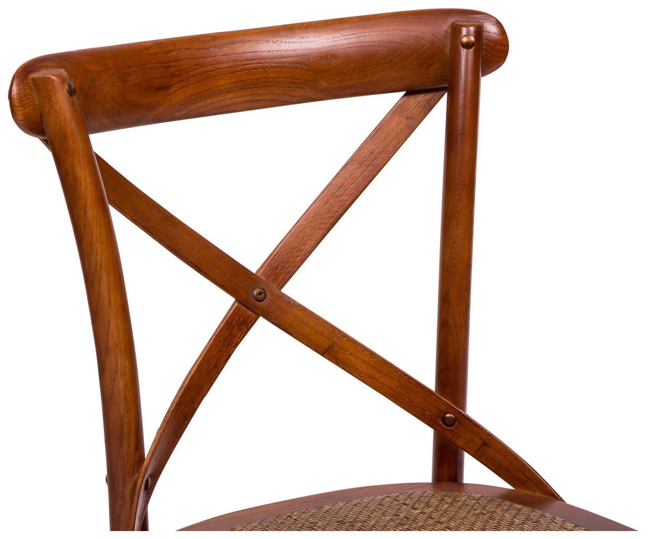 Biscottini Sillas de Comedor Ratan 86x42x46 cm - Sillas Comedor Madera - Sillas Cocina Vintage - Muebles Rusticos