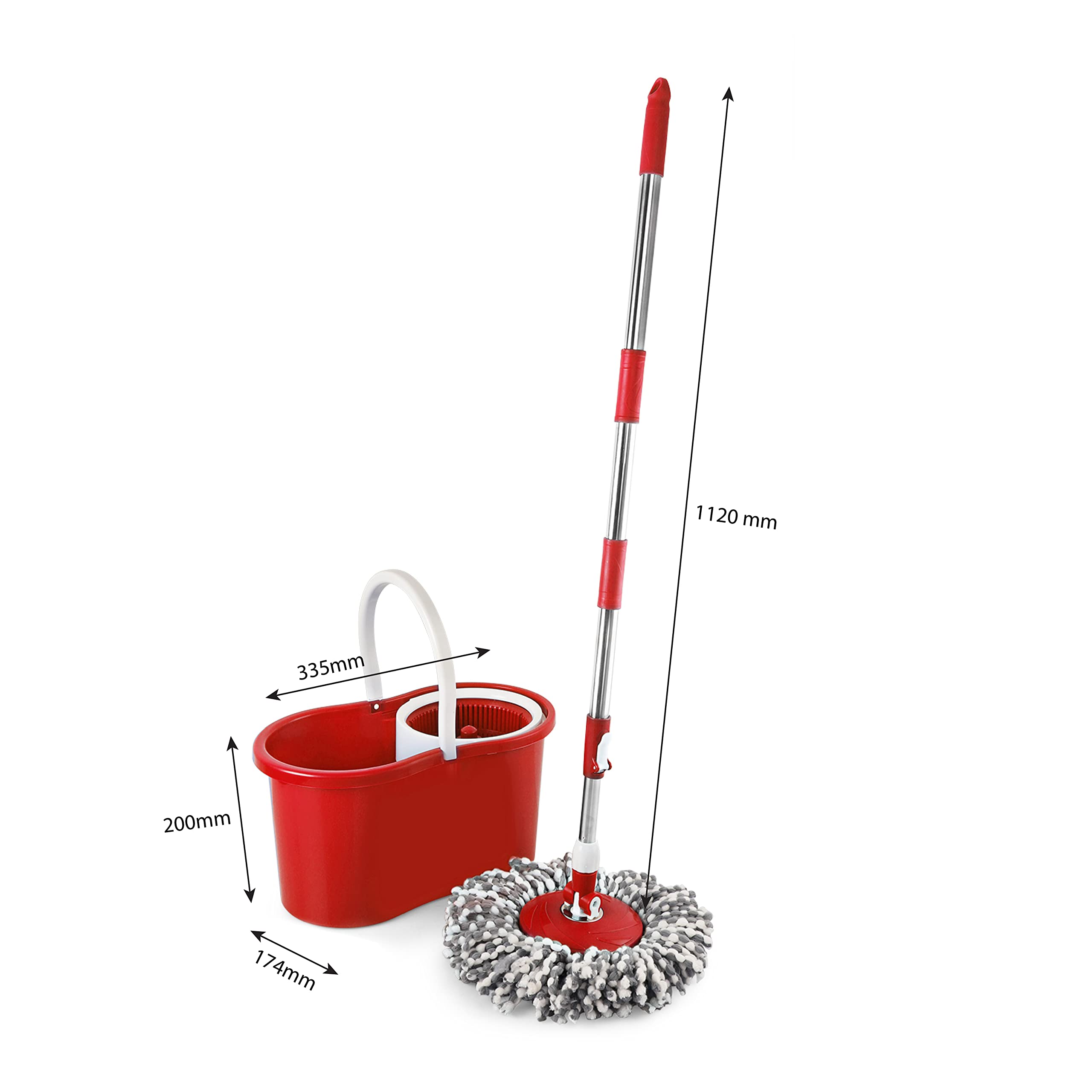 Kleeno Spin Mop Set - Compact & Easy Cleaning -5 Kleeno Spin Mop Set - Compact & Easy Cleaning -5