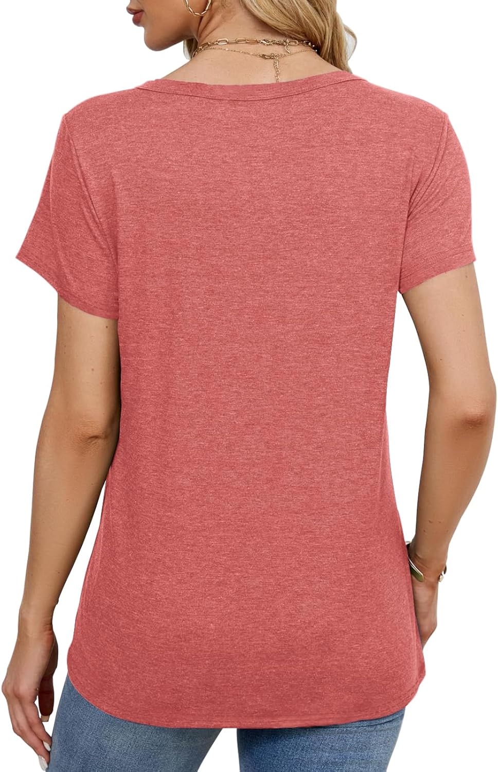 2PCS Women Short Sleeve T Shirts Crew Neck Solid Soft Basic Tee Casual Loose Fit Lightweight Summer Tops Clothes 2026 - Image 6