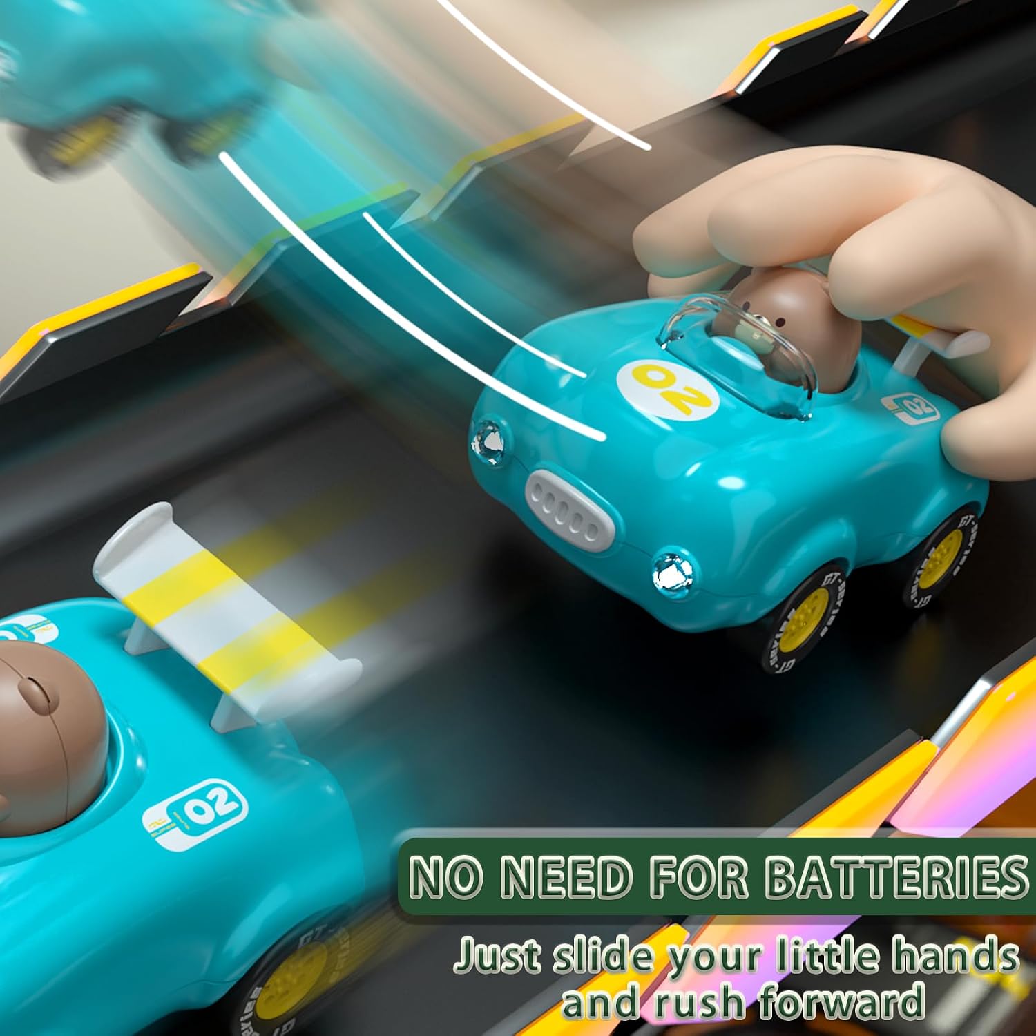 CDDZSW 1 Year Old Toddler Boy Toys Birthday Gift,Friction Power Car Toys 1-3,Pull Back Car 3 4 5 6 7 Year Old Kids Toys for Boys and Girls Easter Xmas Party (Green)