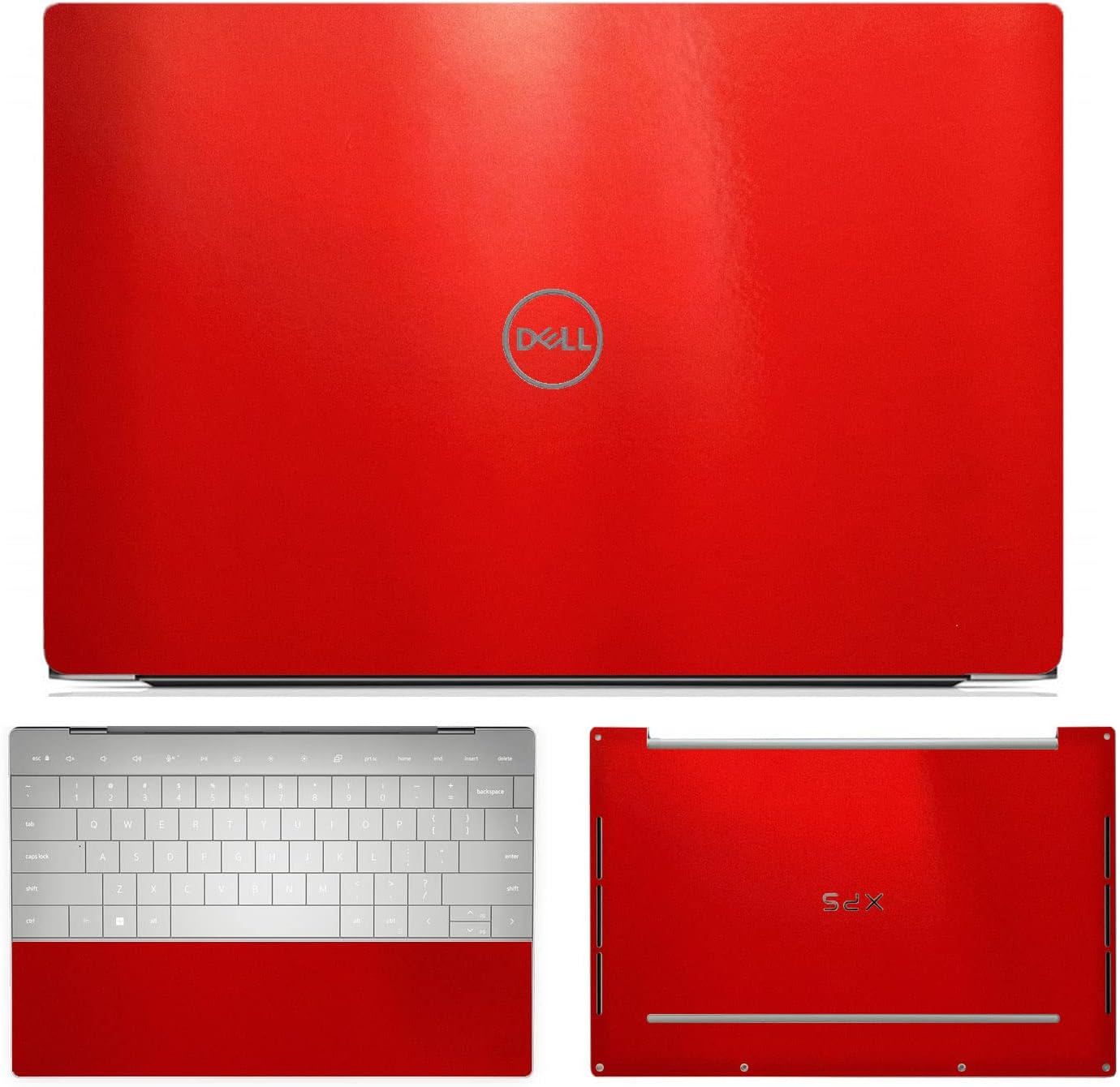SopiGuard Sticker Skin for 2022 Dell XPS 13 Plus Model 9320 Vinyl Wrap Include Top, Keyboard, and Bottom Panels (Satin Pearl White)
