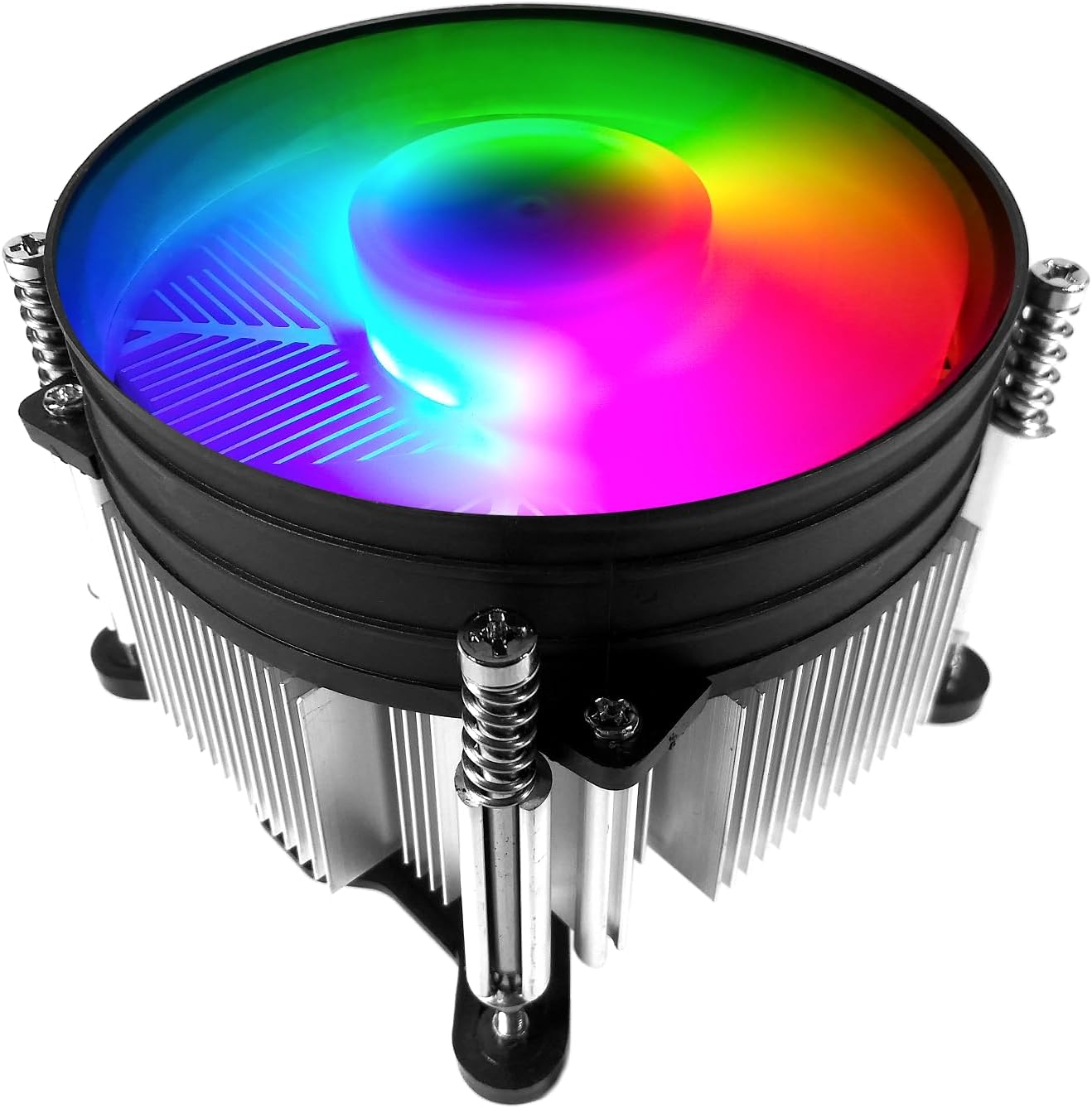 TW-8 95W RGB LED CPU Cooler Aluminum Heatsink Copper Core Base 4-Pin PWM 92mm Fan Pre-Applied Thermal Paste for Intel Core i3 i5 i7 i9 Socket 1851 1700 1200 1151 1150 1155 1156 Desktop PC
