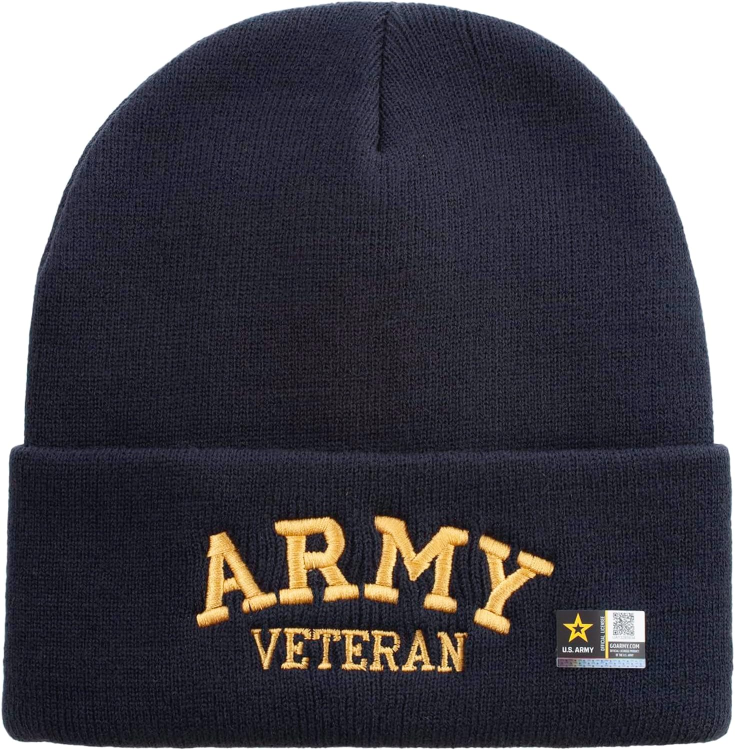e4Hats.com Army Veteran Letters Embroidered 12 Inch Long Knitted Beanie