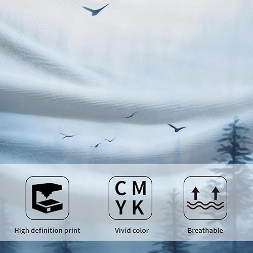 Miniatura 3 de Blue Misty Forest - Juego de 2 toallas de mano de montaña natural suave para cara de invitados, toalla de cocina, toallas de cocina, spa, hogar,