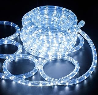COSHANO Tira de luz Led para jardin exteriores manguera color blanco navidad, decoracion, fiesta girnalda exterior - interior waterproof (8 Metros)