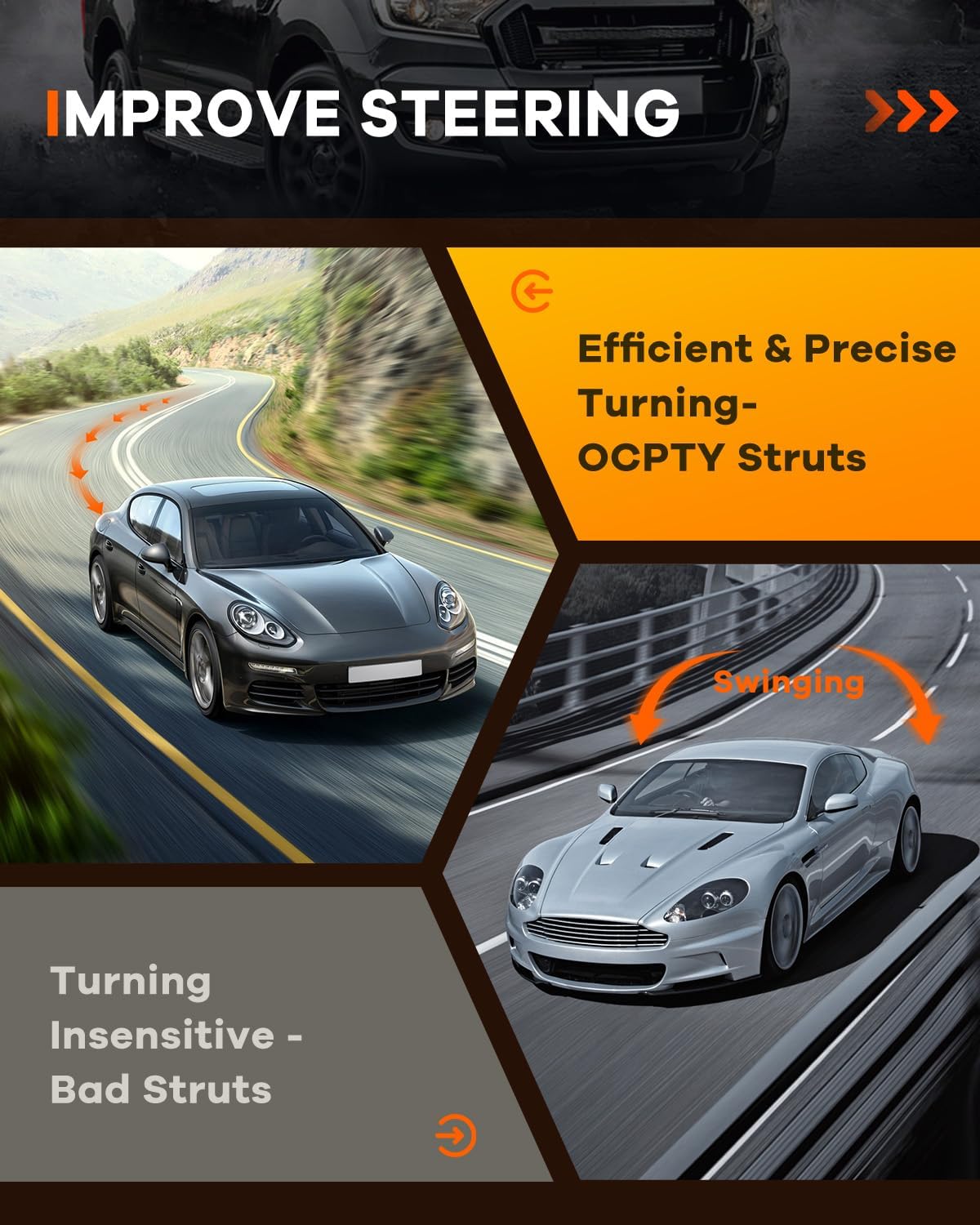 171681 171680 Rear Shocks Struts for Toyota, OCPTY Complete Strut Assembly w/Sping Fits 1993-2001 for Lexus ES300 1997-2003 for Toyota Avalon 1992-94 97-2001 for Toyota Camry 1999-03 for Toyota Solara