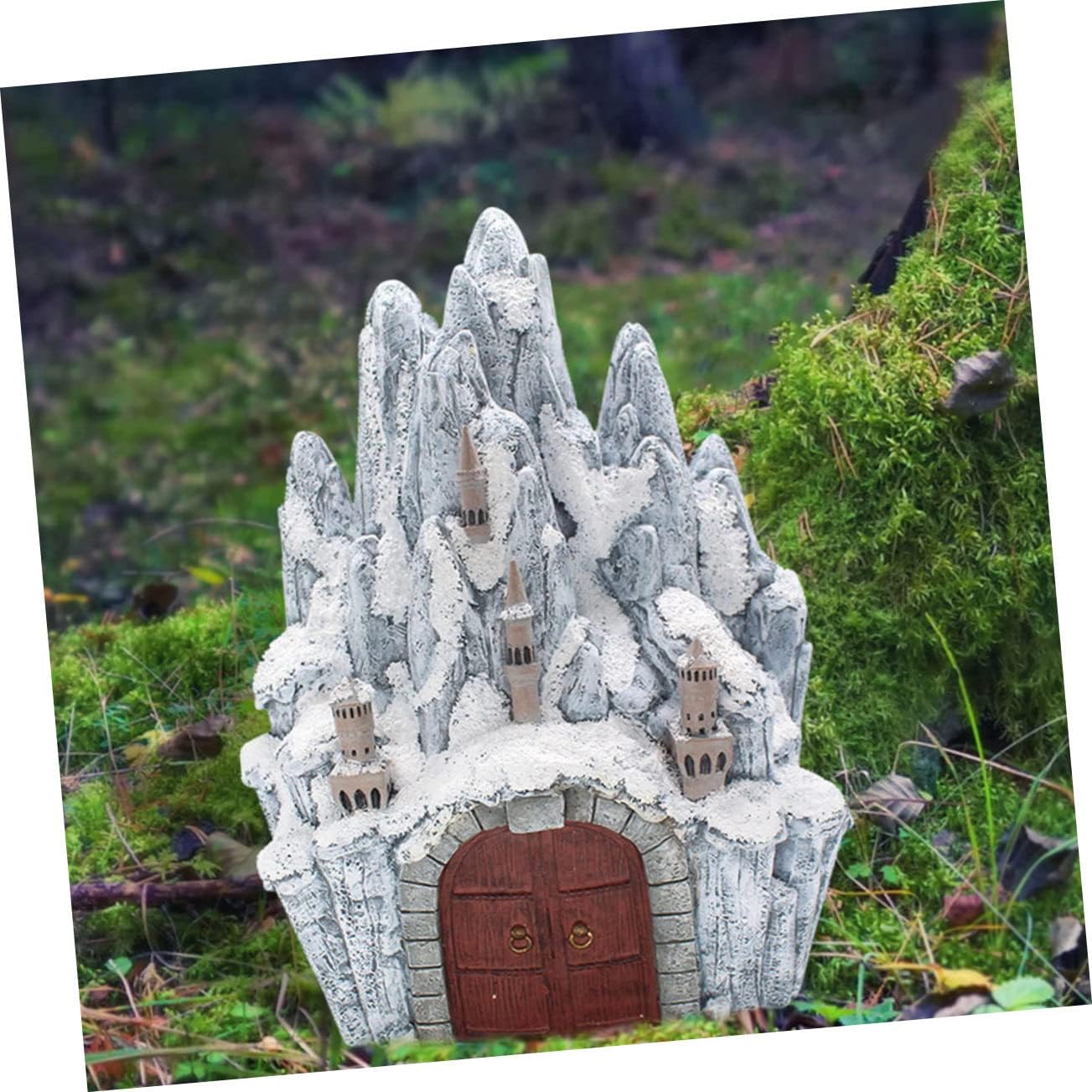 Icing Castle Decorative Snowy Ornament 8 Resin Castle Adornment Emulational ICY Design for Home Decor and Aquariums