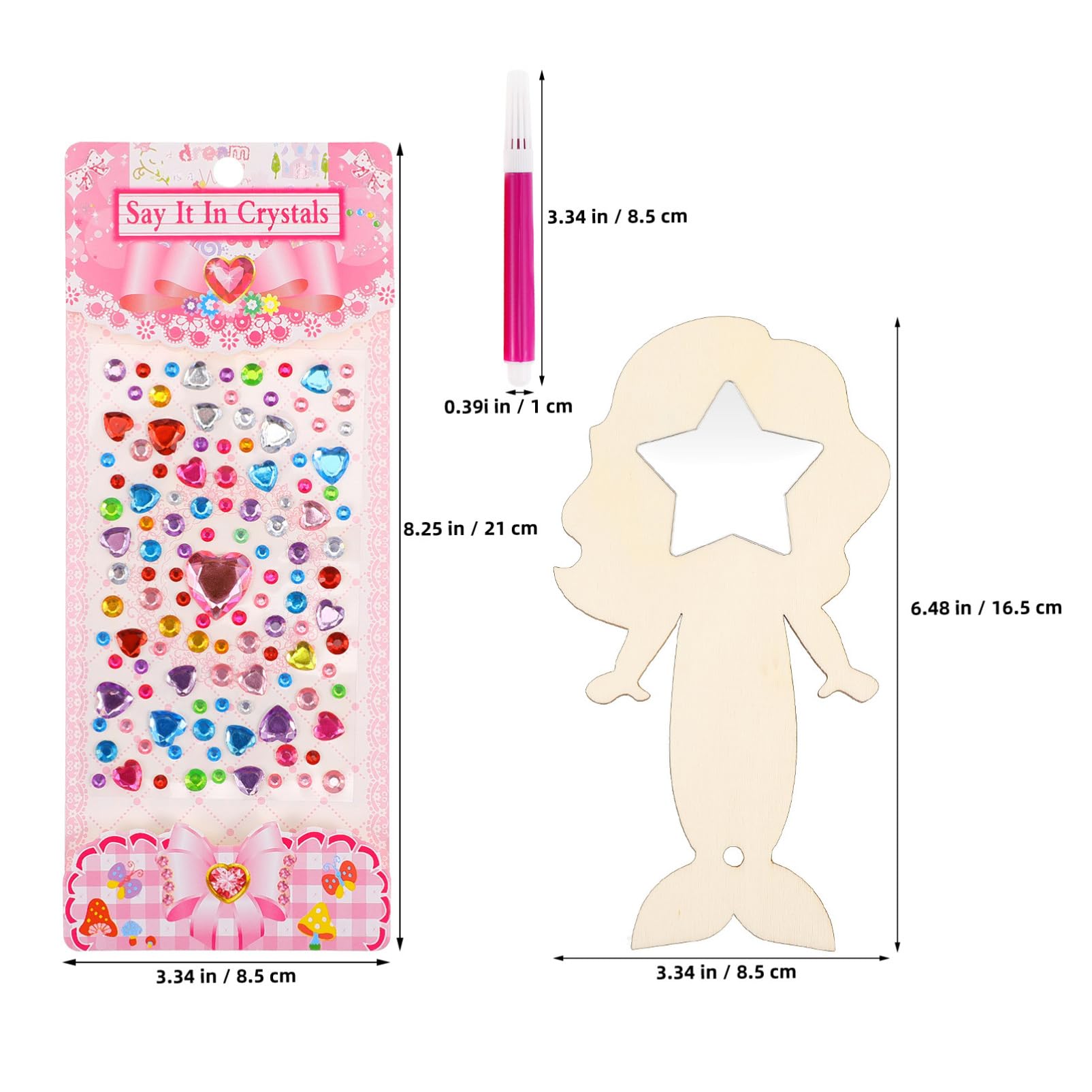 TOYANDONA 12 Pack Wooden Mirror Craft for Kids, Decorate Your Own Mermaid Mirror Unfinished Wood Handheld Mirrors Craft DIY Wooden Arts and Crafts to Paint for Activities Party Favors