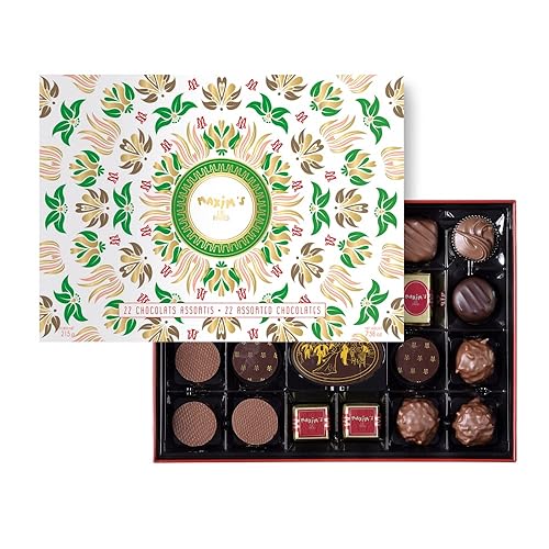 Maxim's de Paris Surtido de dulces gourmet de leche y chocolate amargo 22 chocolates 7.6 onzas