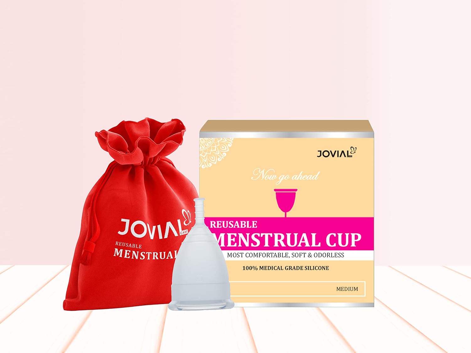Buy Jovial Care Menstrual Cups For Women Medium Size With Pouch
