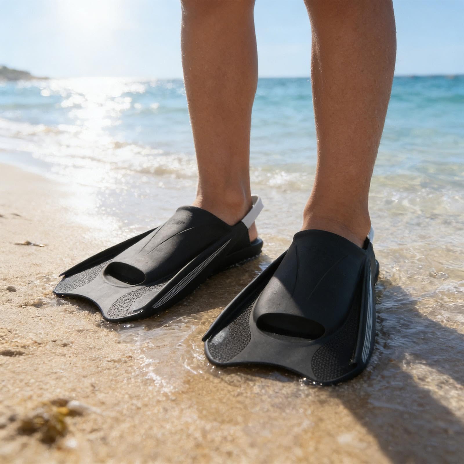 Baoblaze 2X Pinne da Allenamento per Il Nuoto Pinne Corte da Nuoto Professionali da per Immersioni subacquee Viaggi Estate Spiaggia Principianti