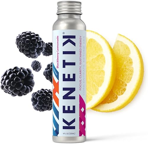 Mezcla de bebida cetona, mezcla de cetonas exógenas, keto, sin cafeína y azúcar, suplemento vegano para el enfoque mental, D-BHB - Limonada de mora,