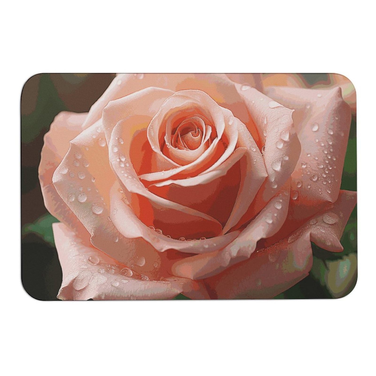 Tapis absorbant l'eau à séchage rapide et motif rose de sol
