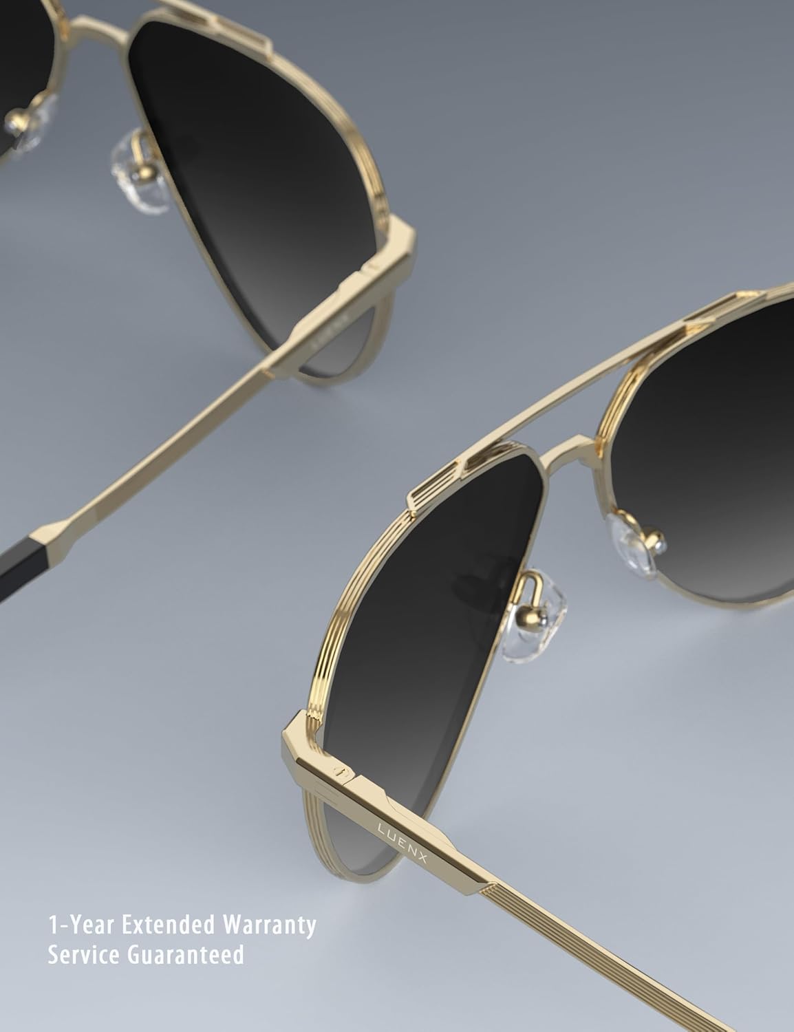 LUENX Aviator Sunglasses for Men Women Polarized Trendy Sun Shades UV 400 Protection - Image 6