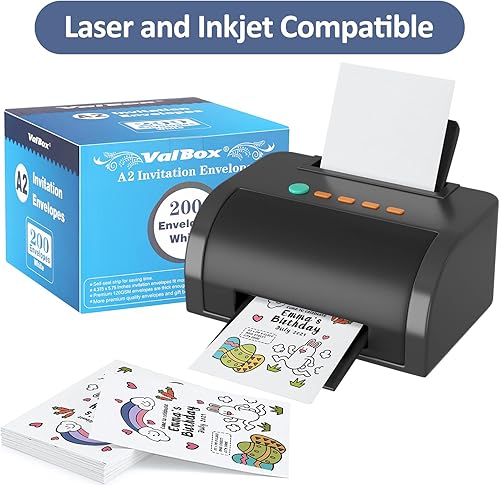 Miniatura 9 de ValBox 200 Qty A7 Invitation Envelopes 5 x 7, 120GSM White Kraft Paper Envelopes for 5x7 Cards, Self Seal, Weddings, Invitations, Baby Shower,