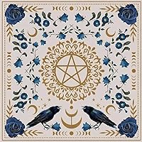 Vista 1 de Tapete de adivinaciones de péndulo de forma cuadrada, mantel de altar, tablero de juego, almohadilla de cartas, mantel de runa, mantel metafísico