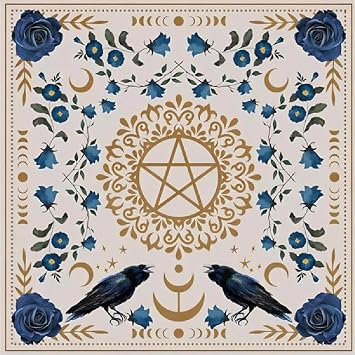 Square Shape Pendulum Divinations Mat Altar Tablecloth Board Game Card Pad Rune Table Cloth Metaphysical Board Game Mat Divinations Altar Cloth Astrology Tablecloth Board Game Table Cloth Mat Tarot