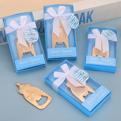 Miniatura 7 de Paquete de 16 abrebotellas para baby shower para invitados bonitos recuerdos de abrebotellas en forma de botella para baby shower suministros de