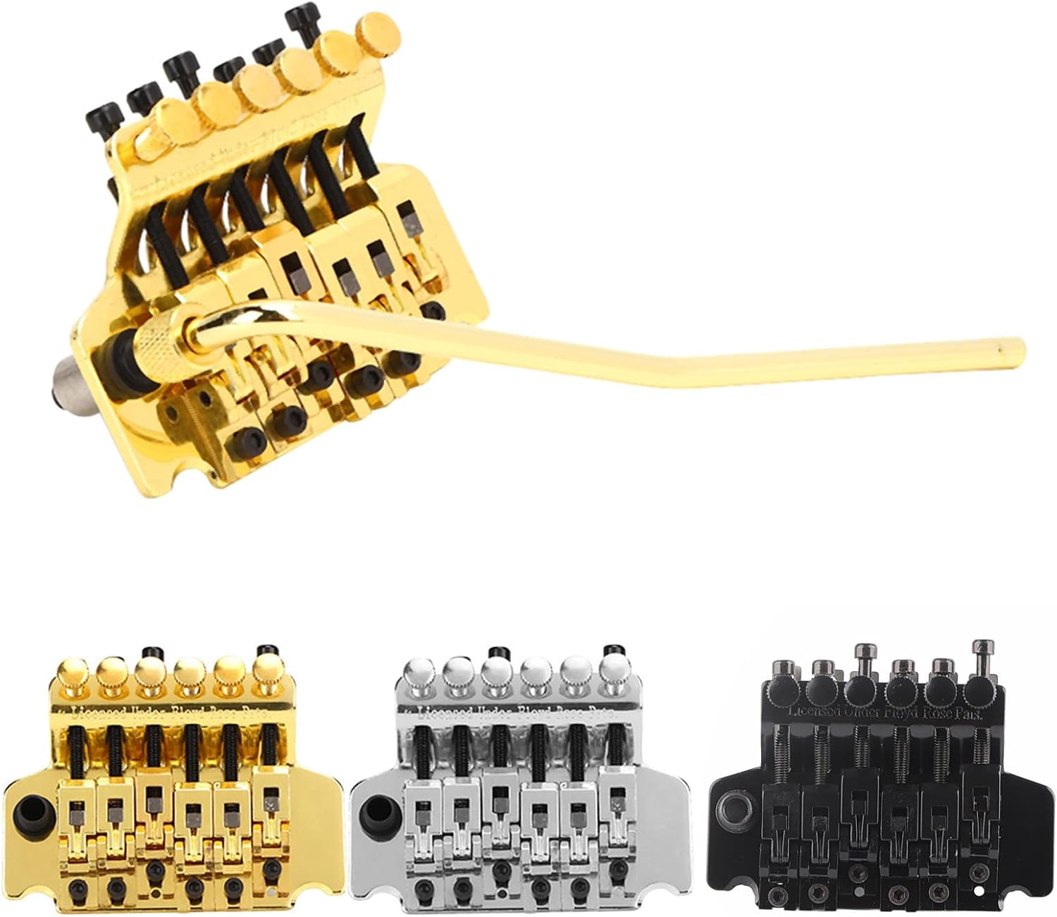 Double Locking Tremolo Bridge, Stable Tuning Precision ST Compatible Guitar Bridge System for Professional Musicians, Studio Recording, Live Performance, Guitar Repair Shops