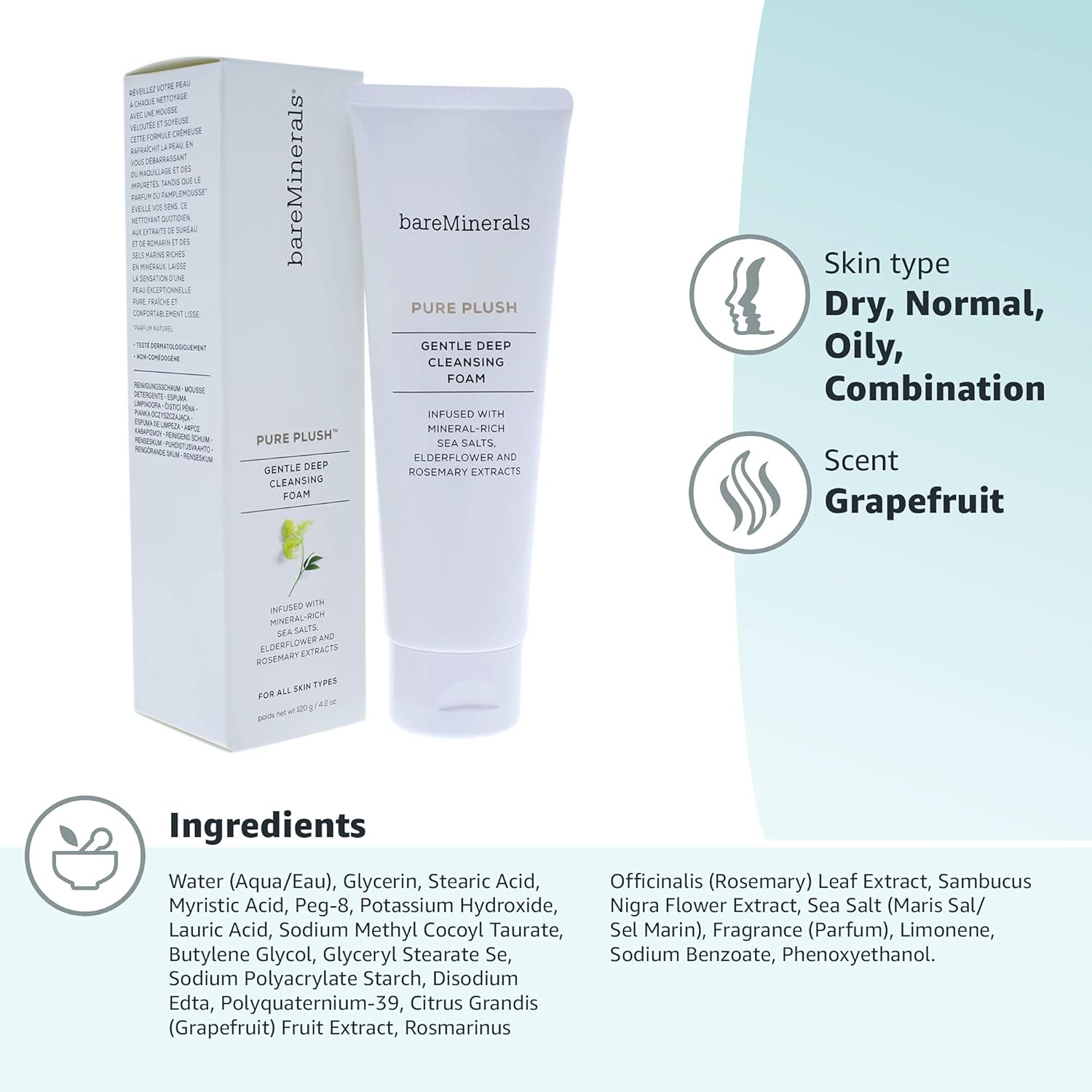 Bare Escentuals Pure Plush Deep Cleansing Foam, 4.2 Oz : Beauty & Personal Care