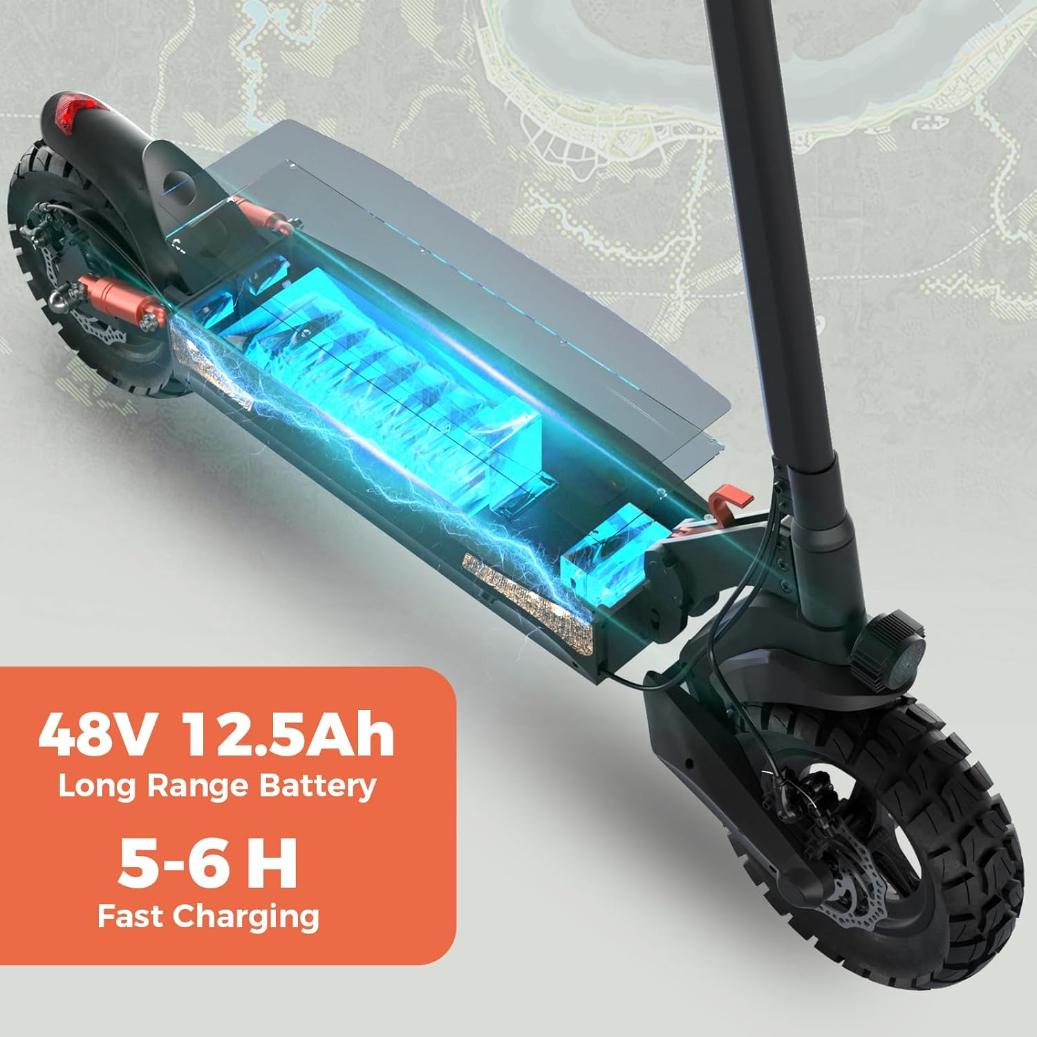 Circooter Mate/Raptor Pro/Cruiser Electric Scooter Adult, 330LBS Max Load, 800W/1000W/2400W Peak Motor, 38 Mph Top Speed, 25-56 Miles Max Range, 10''-11'' Solid Tires Off Road Electric Scooter