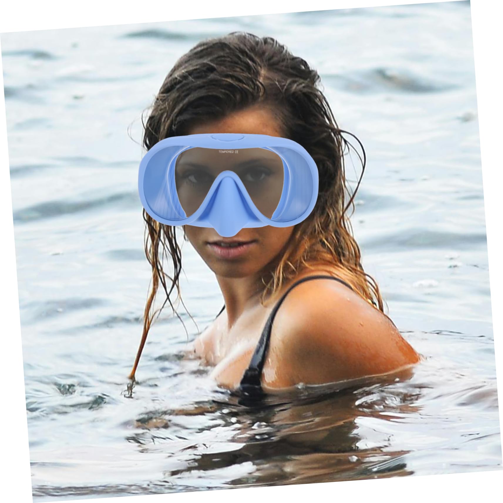 Yardwe Máscara de Snorkel de Cara Completa para Adultos, Silicona y Vidrio