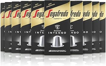 Segafredo Zanetti 100 Aluminium Capsules Compatible with Nespresso Intense Coffee Full and Persistent Taste (10 Boxes of 10 Capsules) – Suitable for Nespresso Original Machines