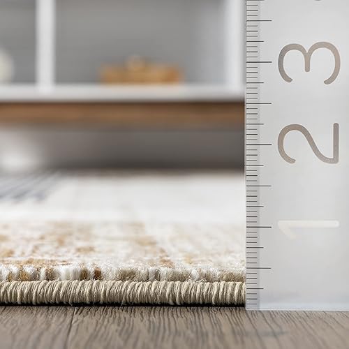 Miniatura 5 de nuLOOM Vanita Southwestern - Alfombra decorativa de 3 x 5 pies para sala de estar, dormitorio, comedor, entrada, cocina, azul marinomarfil