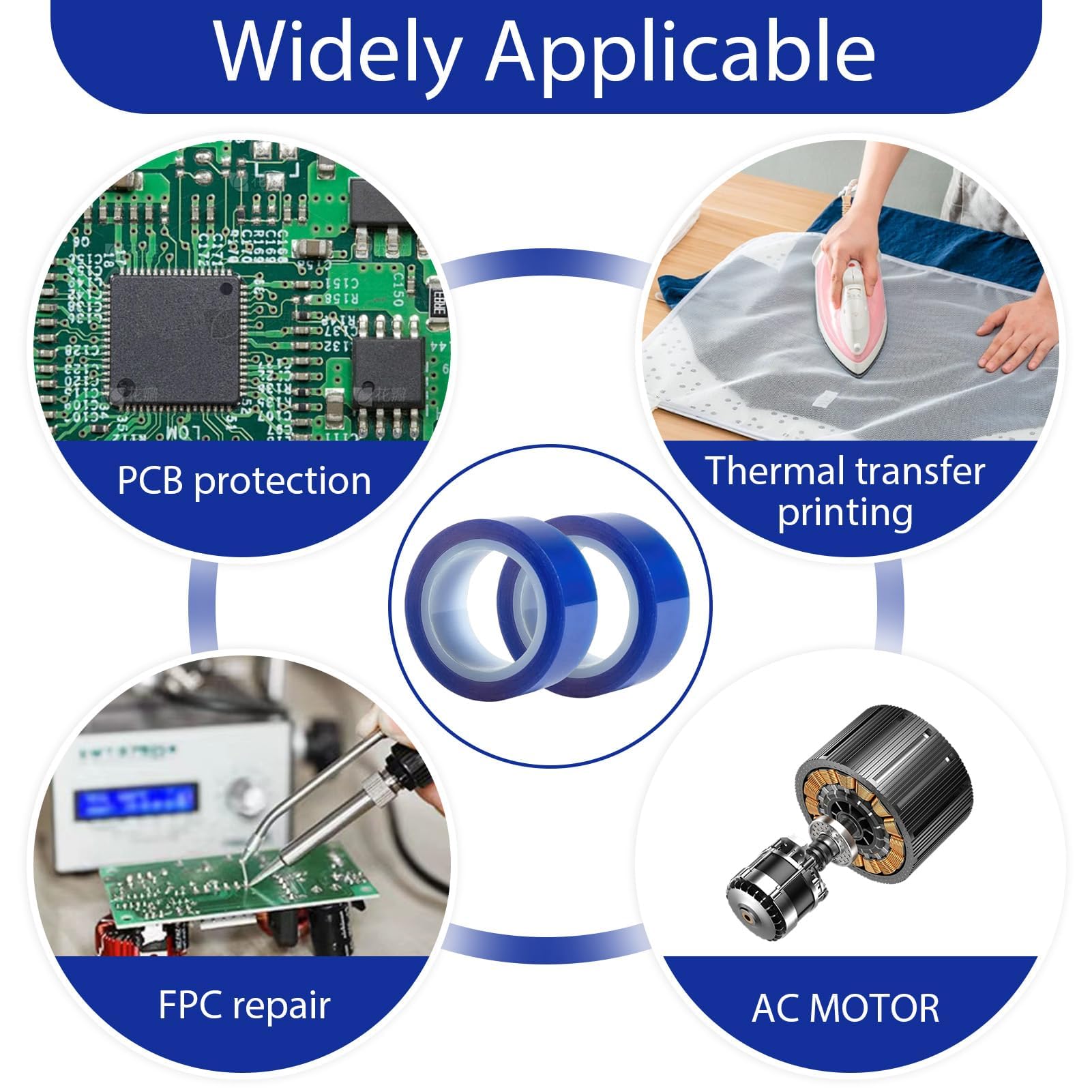 Hitzebeständiges Klebeband Für Wärmepressen - 4 Rollen à 33m | Bis 230°C Hitzebeständig