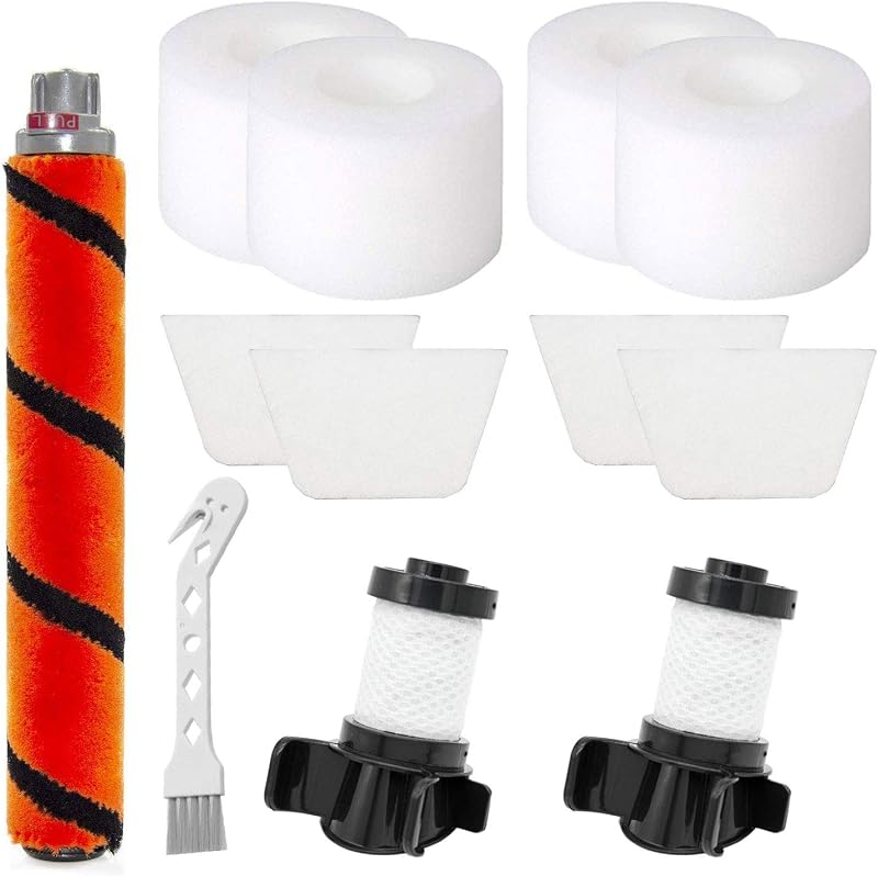 Vacuum Filters Replacement Parts for Shark IONFlex DuoClean Cordless IF100 | X30 X40 F60 F80 IF200 IF201 IF202 IF205 IF251 IF252 IF281 IF282 IF285 XPREMF100 XPSTMF100, 2 Post 4 Foam Felt Filters 1 Brush