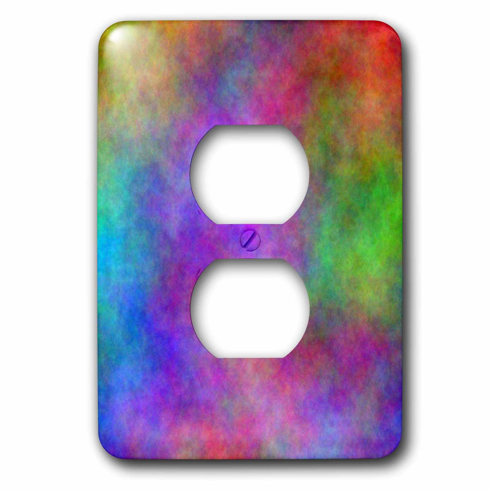 3dRose lsp_164206_6 Colored Smoke Digital Art plaque pour double prise de courant