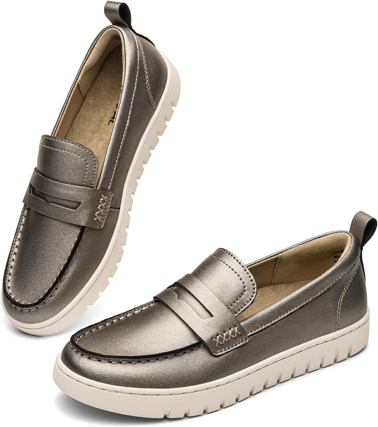 KORDAL Women's Comfortable Classic Penny Loafers Leather Sneakers Casual Slip On Dress Shoes Office Work Everyday Walking Flats Driving Shoes for Women - Image 7