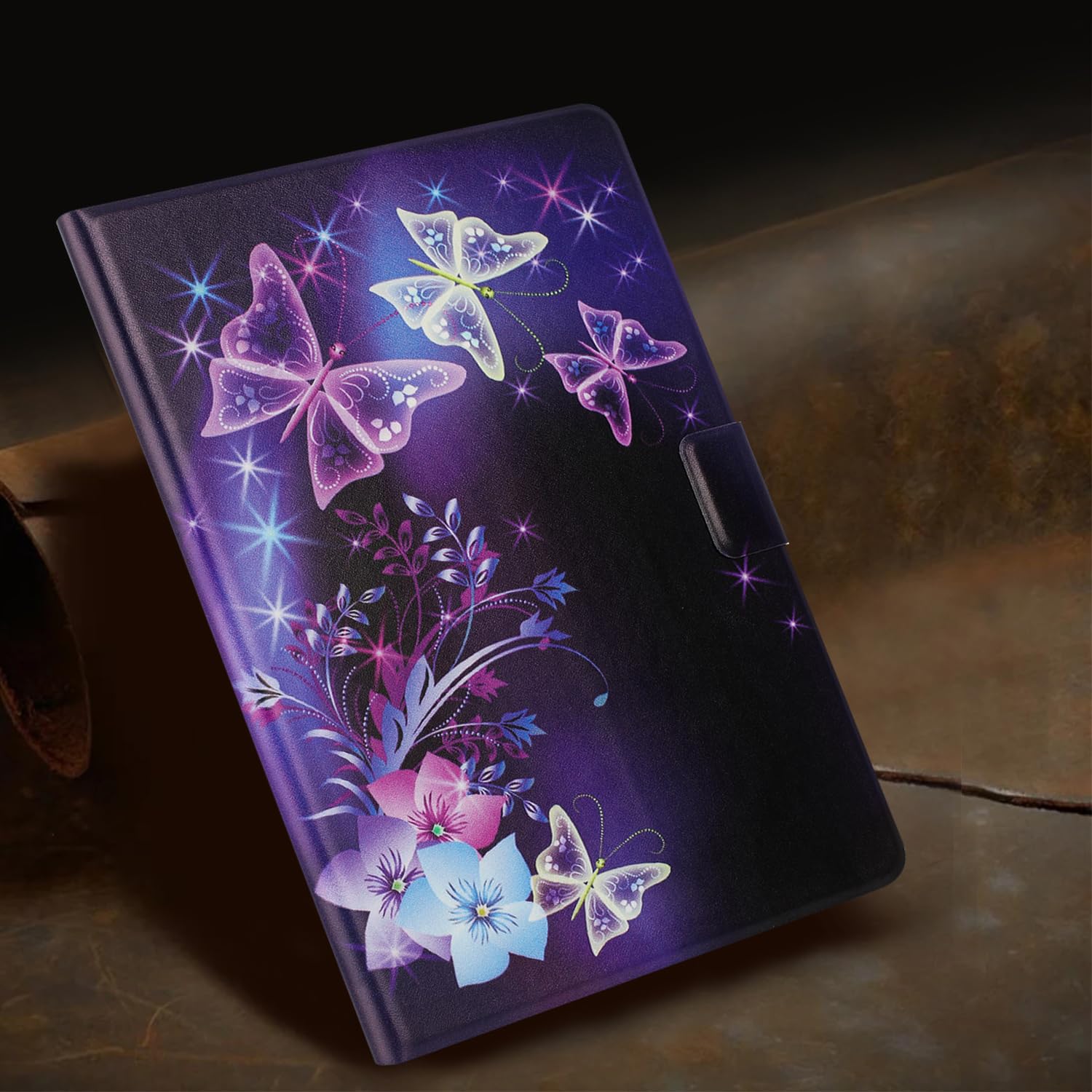 Funda para Xiaomi Redmi Pad SE 11 Pulgadas PU Material Funda Redmi Pad SE/23073RPBFG con Ranuras para Tarjetas TPU Fundas con Cierre Magnético, Mariposa Morada — view 6