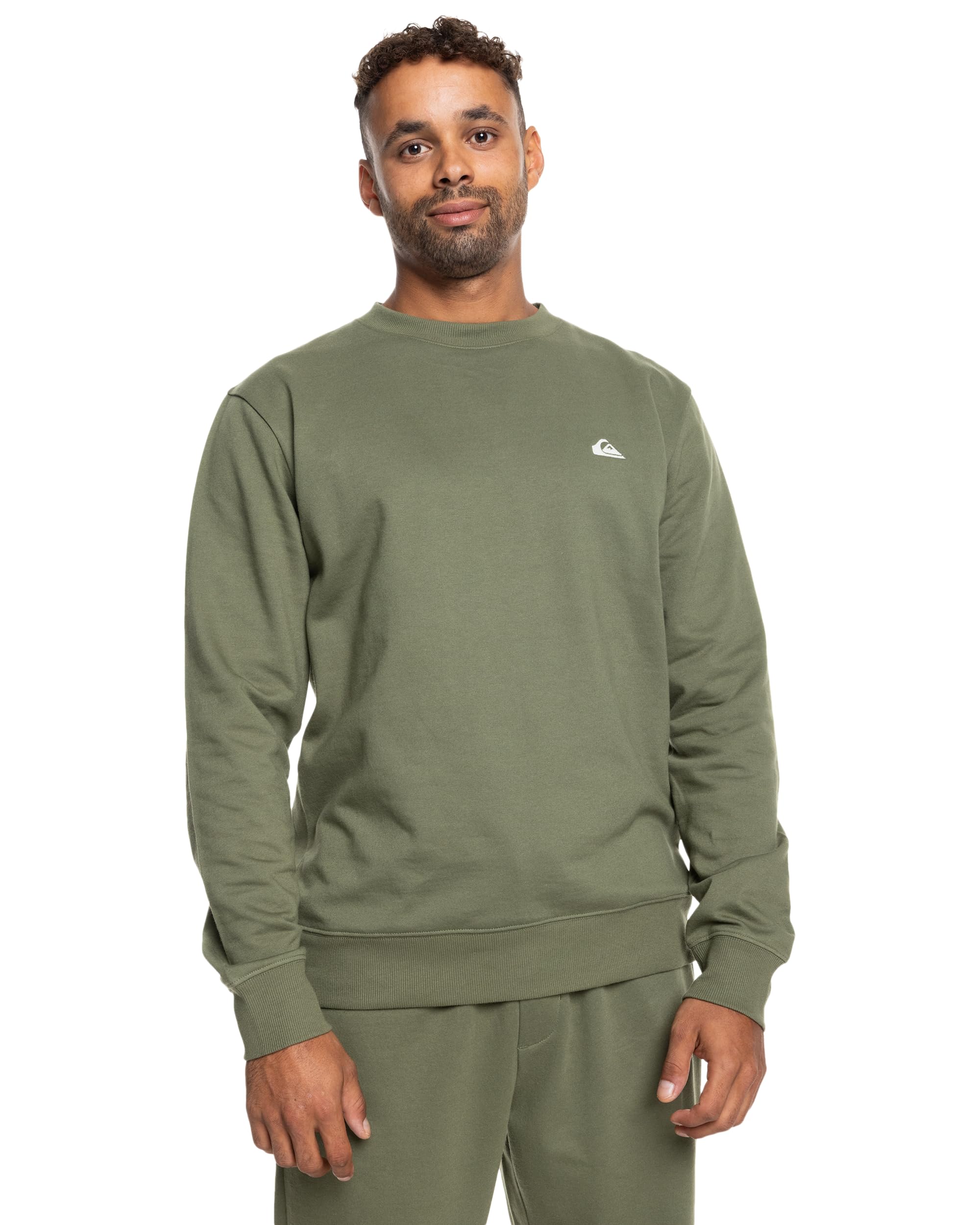Quiksilver Mens Basic Crew Young Sweatshirt, Four Leaf Clover, XXL EU